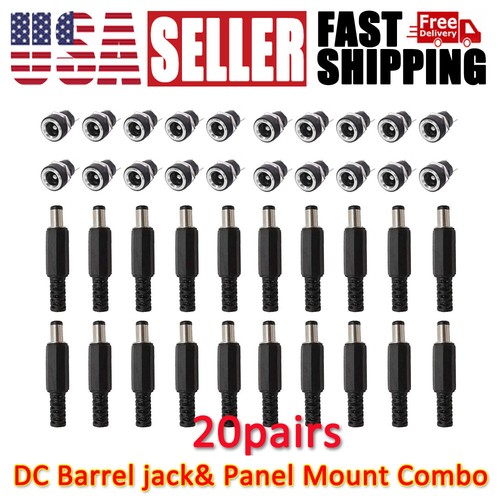 Male barrel jack plug - barrel,